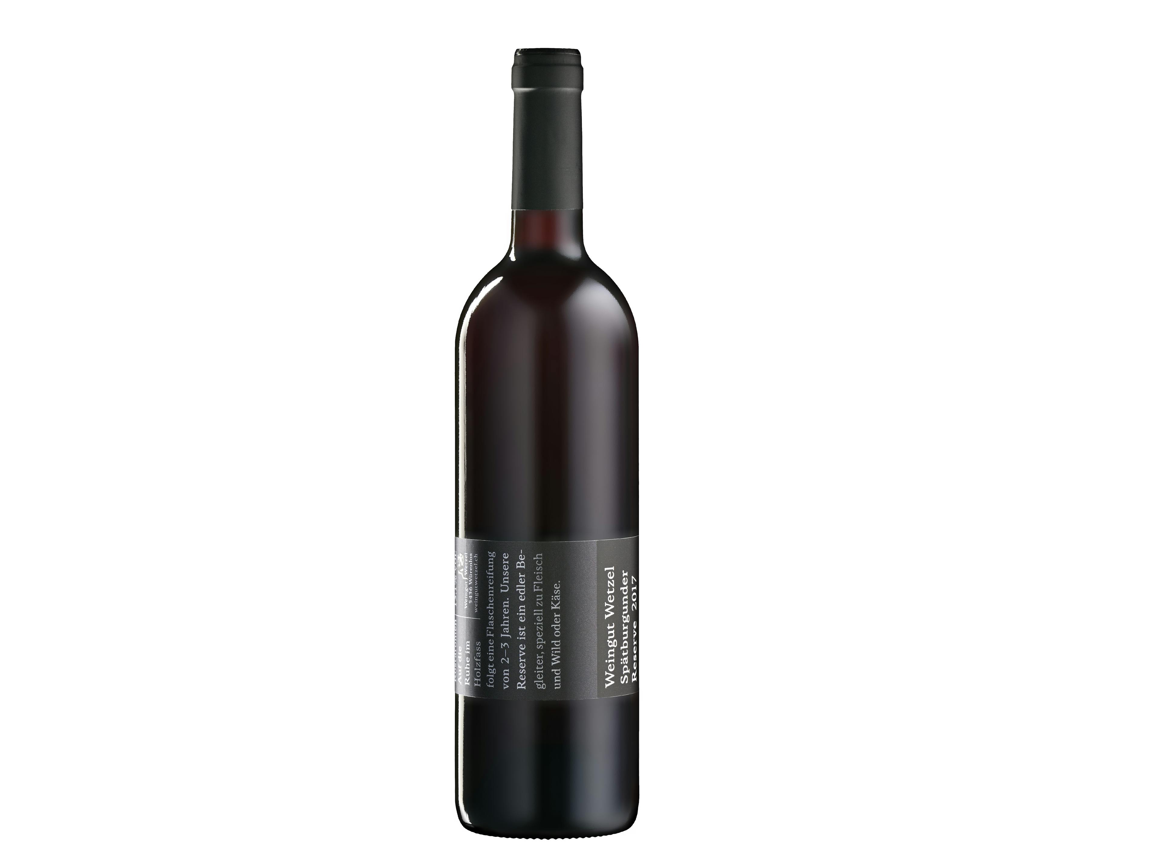Domaine viticole de réserve Wetzel Pinot Noir, produit artisanal en vente directe en Suisse